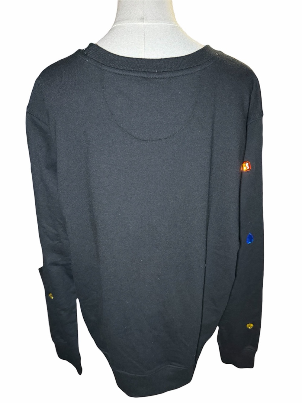 XO Rose Black Jeweled Sweatshirt NWT - Picture 7 of 8